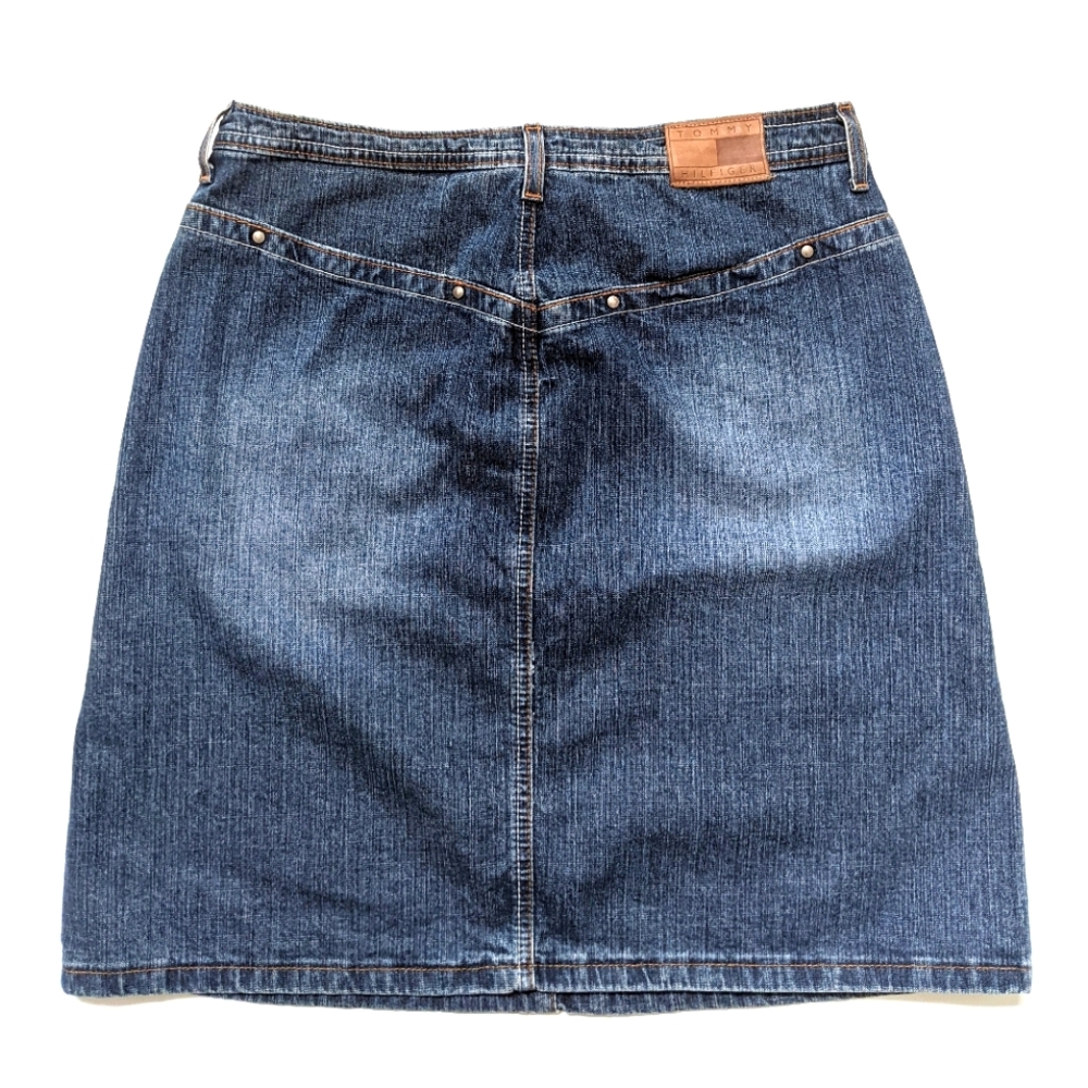Vintage Tommy Hilfiger denim jeans skirt, size 8